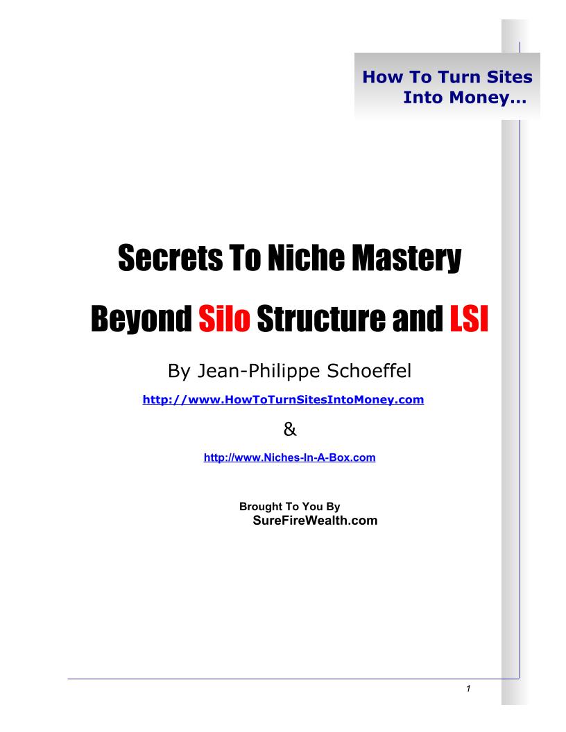 eBook: Mastering Niche Sites for SEO-Driven Profits and Growth