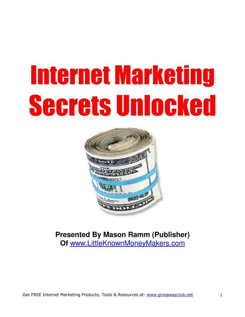 Discover Proven Internet Marketing Secrets in This Essential eBook
