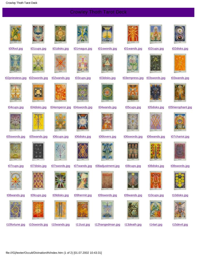 Discover the Mystical eBook of Crowley Thoth Tarot Deck Guide
