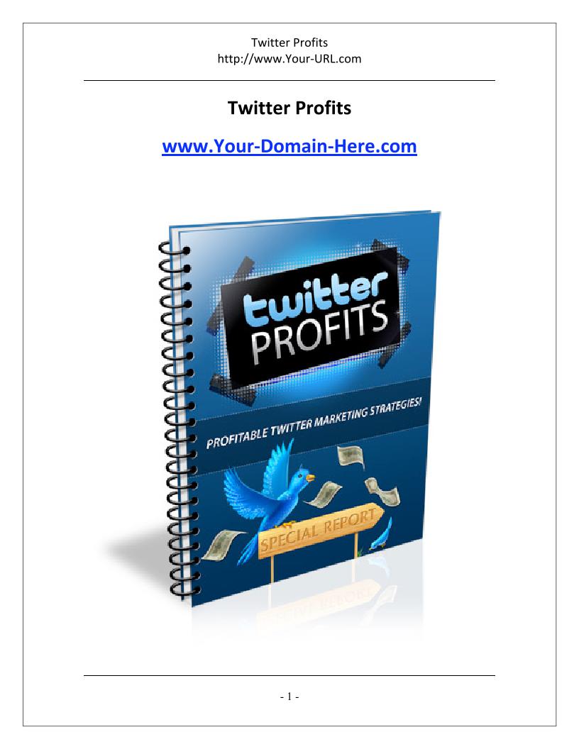 eBook: Unlock Twitter Profits with Smart Marketing Strategies