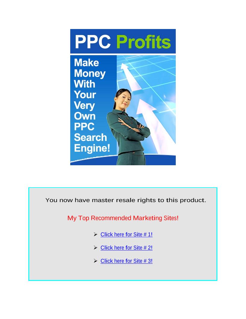 PPC Profits eBook: Master Niche Search Engines for Lucrative Marketing