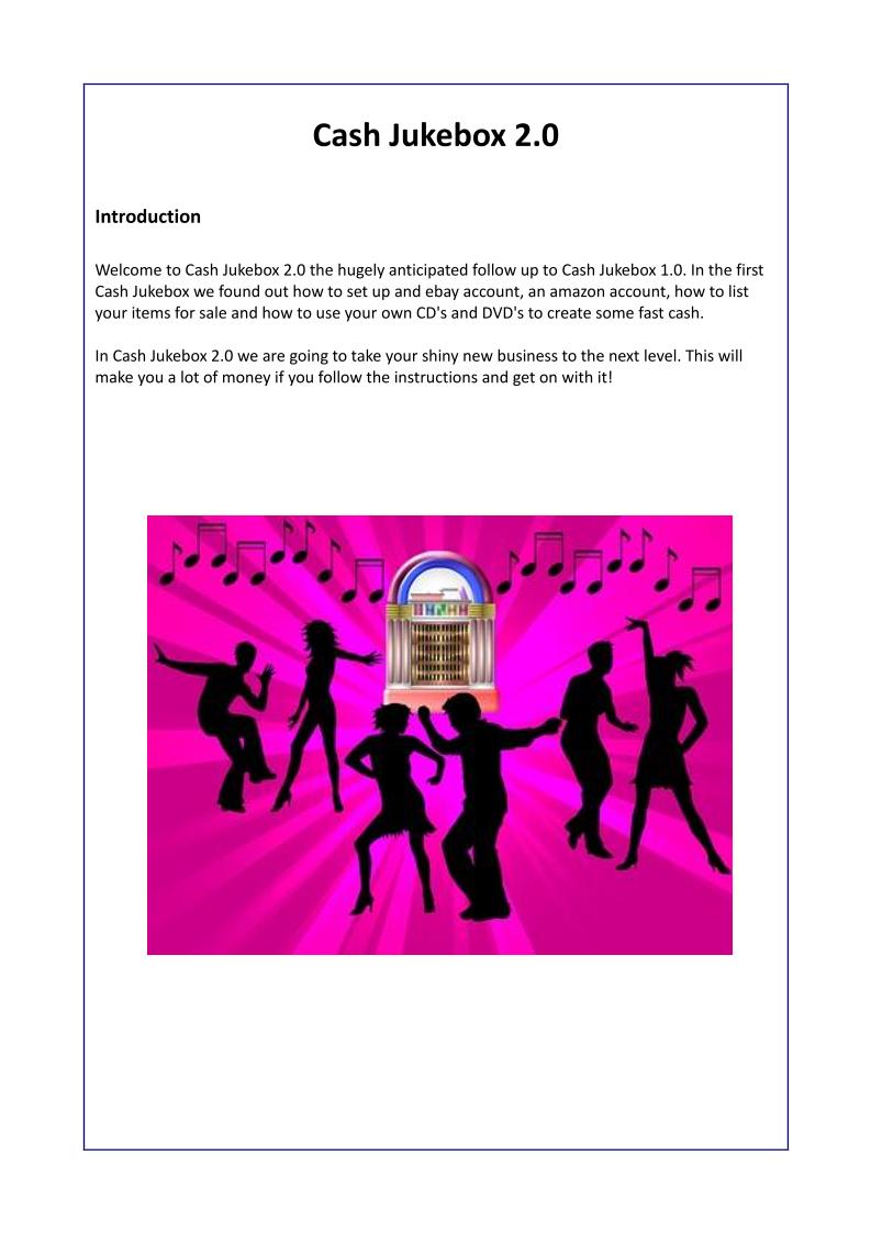 Master Cash Jukebox 2.0 eBook: Profitable Online Selling Secrets