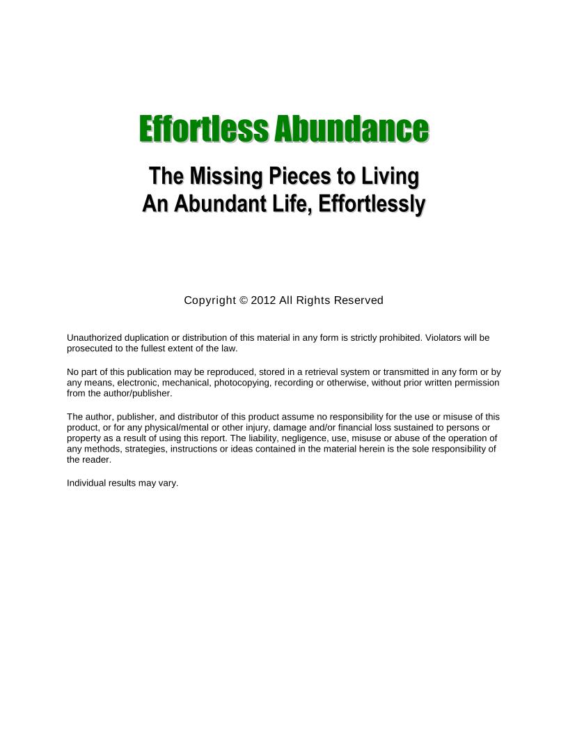Discover Effortless Abundance eBook: Unlock Life's True Flow