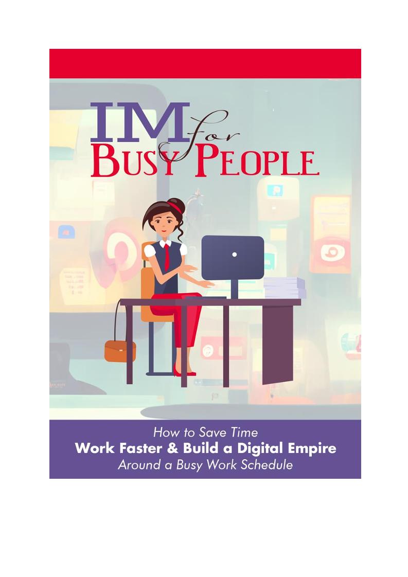 eBook: Internet Marketing Strategies for Busy Professionals to Build Wealth Quickly