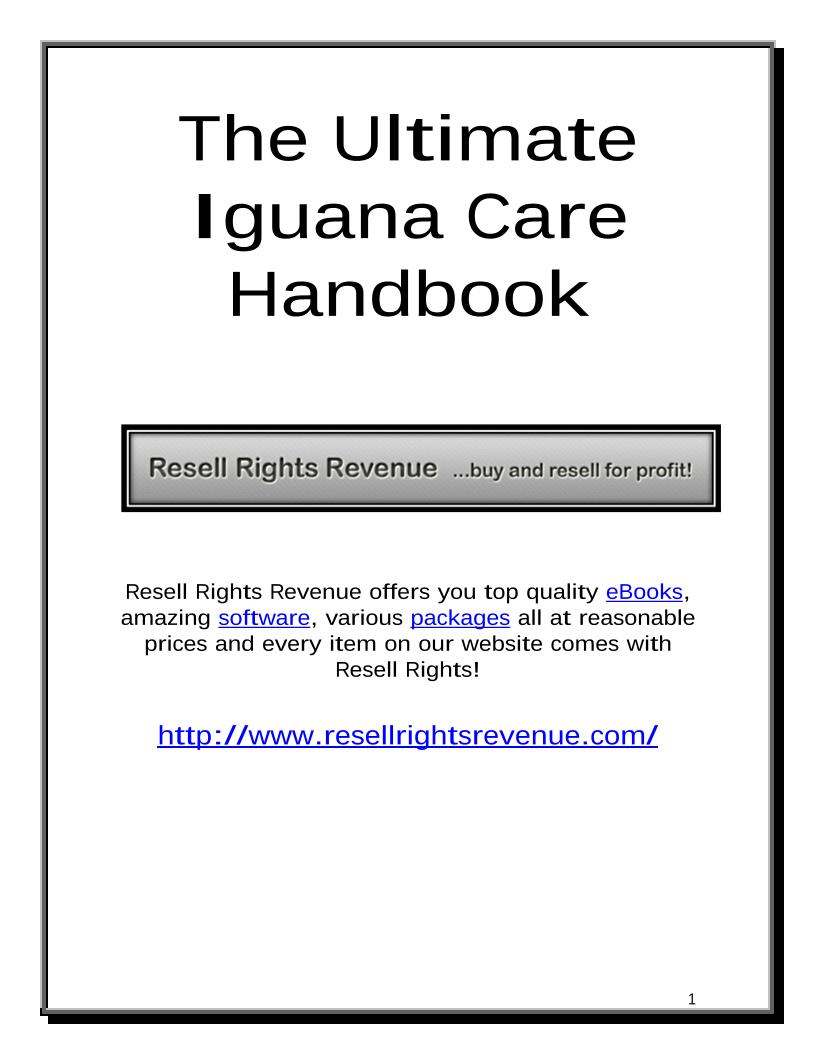 The Essential eBook Guide to Mastering Iguana Care and Habitat Setup