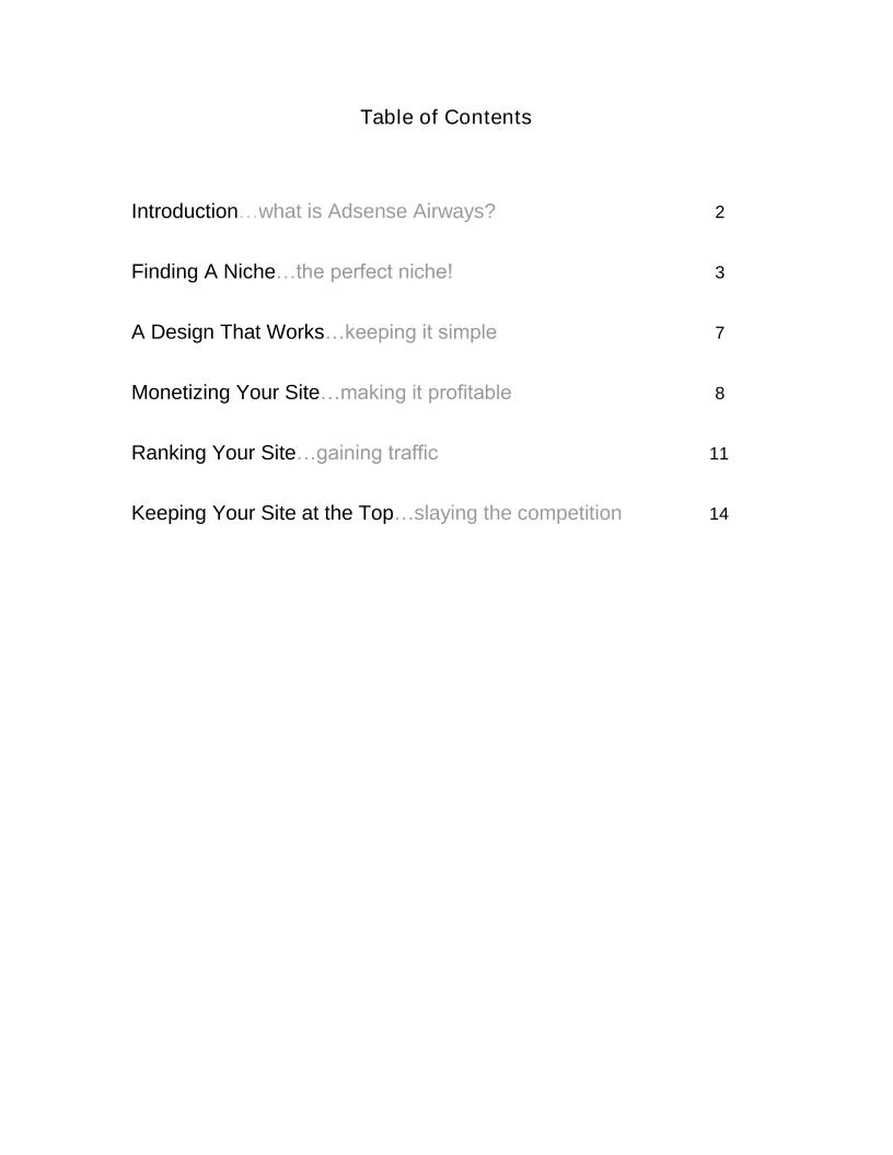 eBook: Soaring with Adsense Airways – Your Guide to Profitable Niches