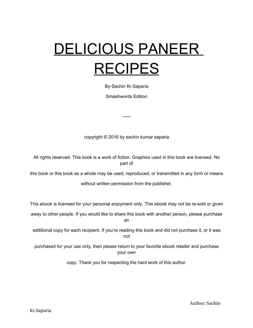 Discover Delicious Paneer Recipes eBook: 25 Easy Indian Dishes