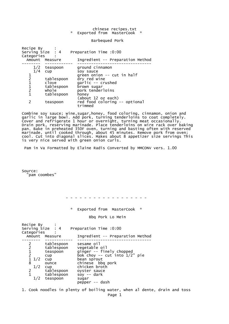 eBook: A Collection of Classic Chinese Recipes for Home Cooking