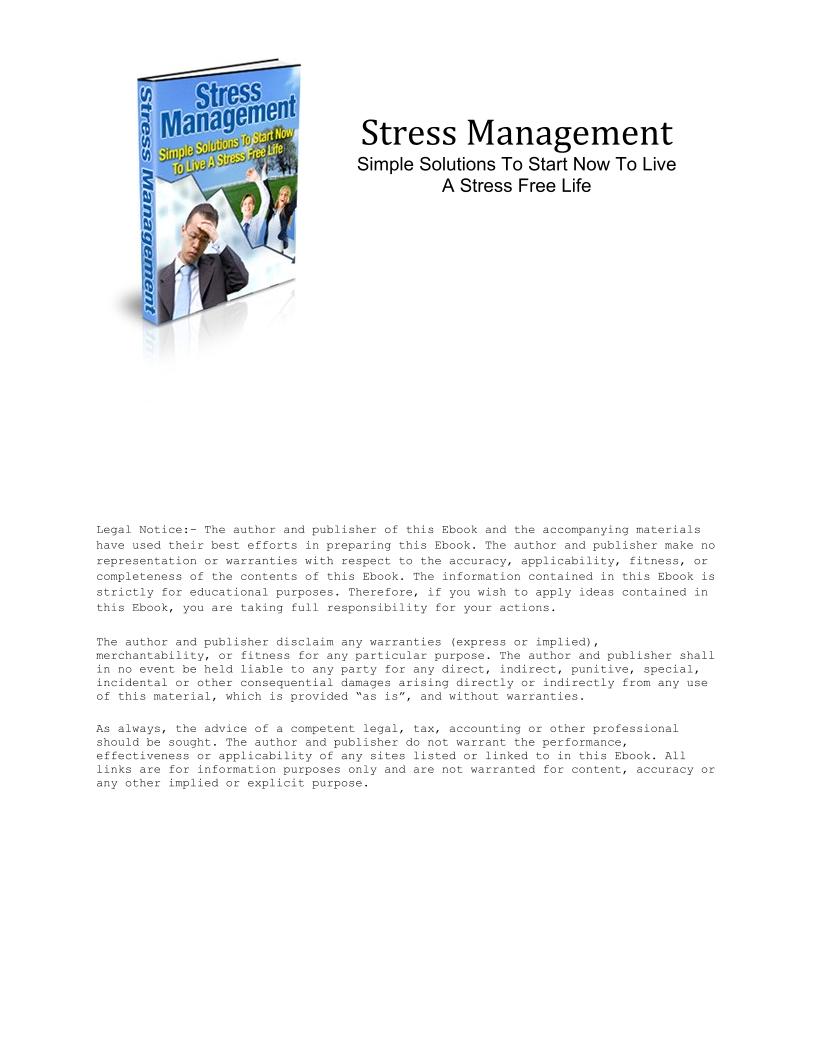 eBook: Mastering Stress Management for a Calm, Balanced Life