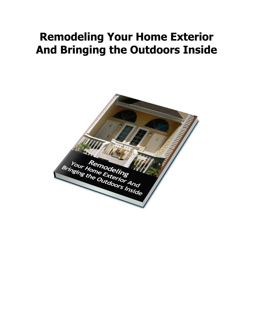 eBook: Essential Guide to Outdoor Home Remodeling Adventures