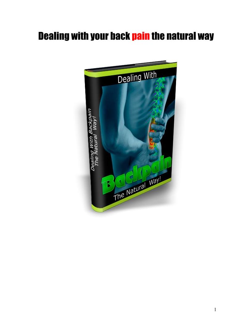 eBook: Natural Strategies for Back Pain Relief and Prevention