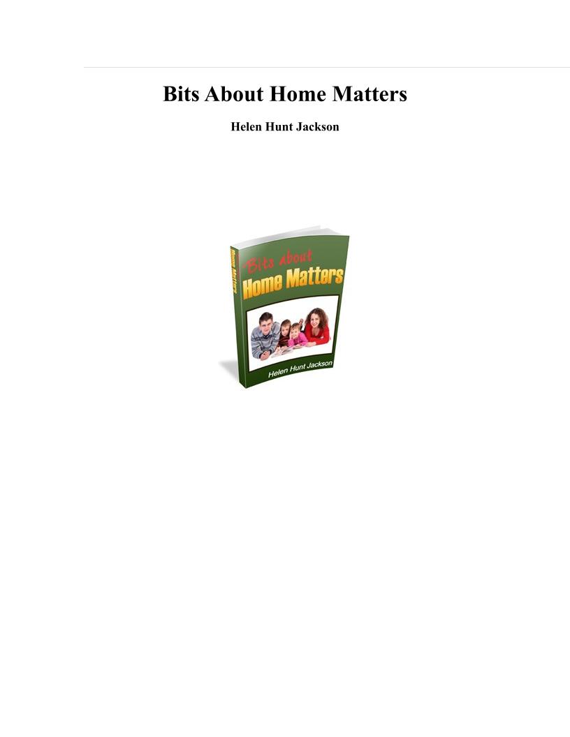 Discover the eBook Bits About Home Matters: Timeless Family Insights