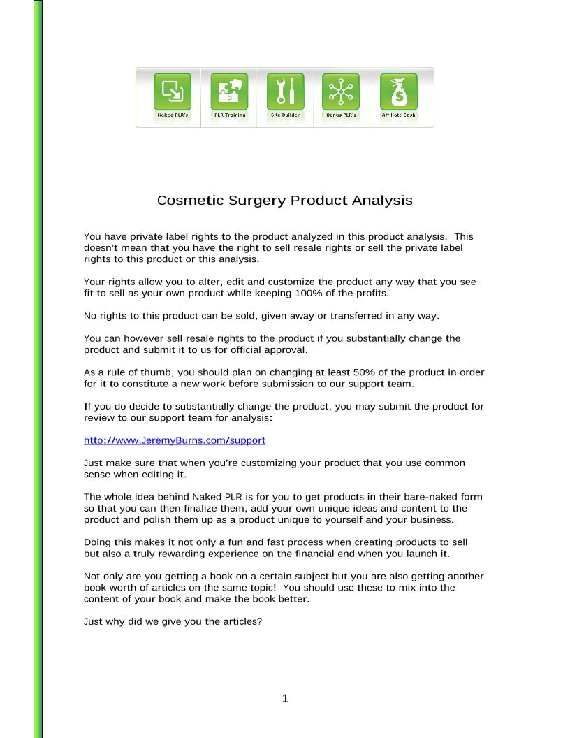 Discover the Essentials of Cosmetic Surgery: Your Comprehensive eBook Guide