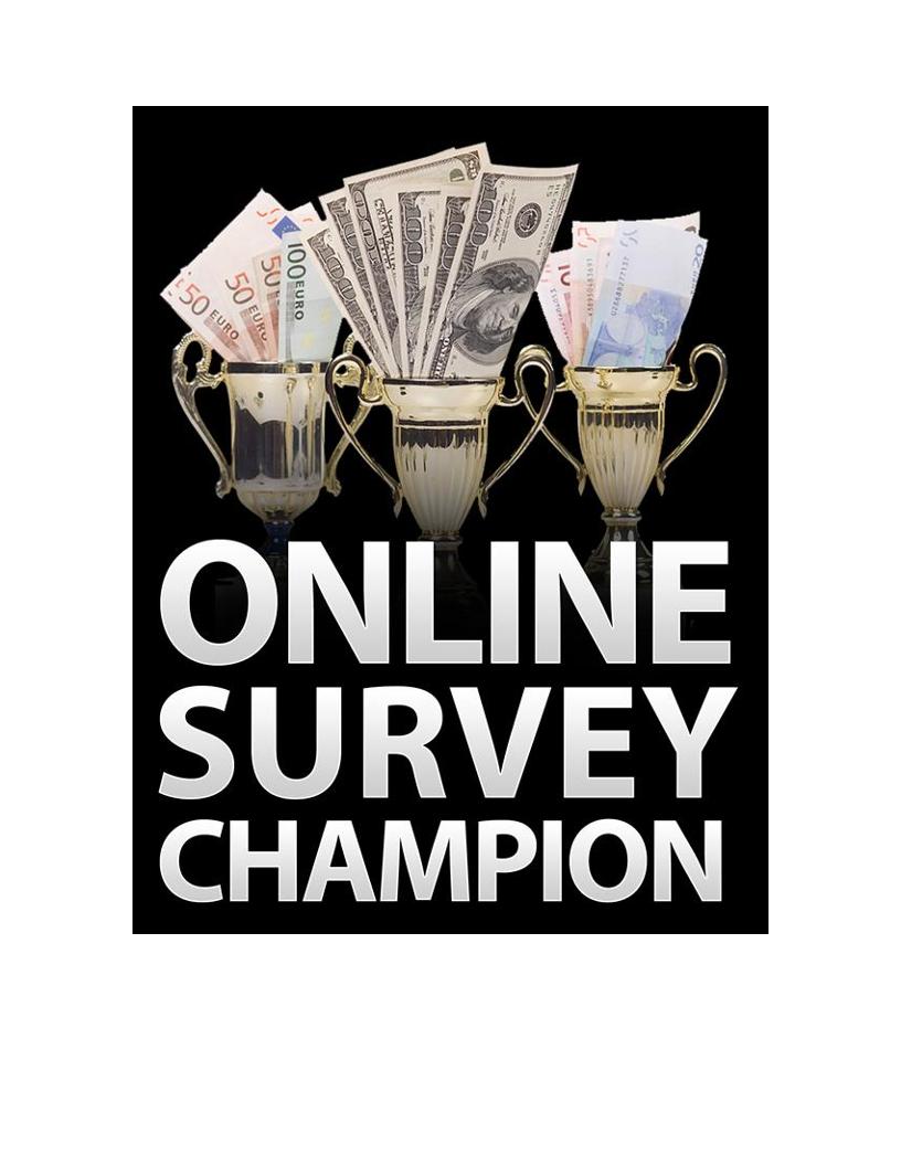 eBook: Become an Online Survey Champion and Earn Money Easily