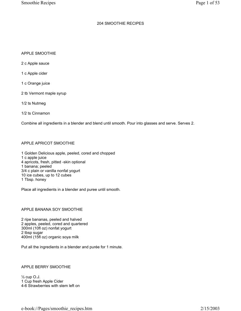 eBook: Discover 204 Refreshing Smoothie Recipes for Everyday Wellness