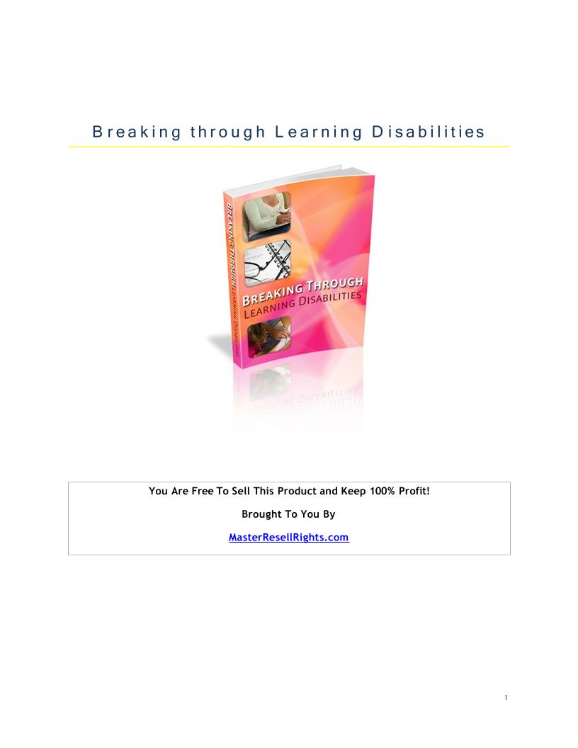 Empowering Minds: The Ultimate eBook on Conquering Learning Disabilities