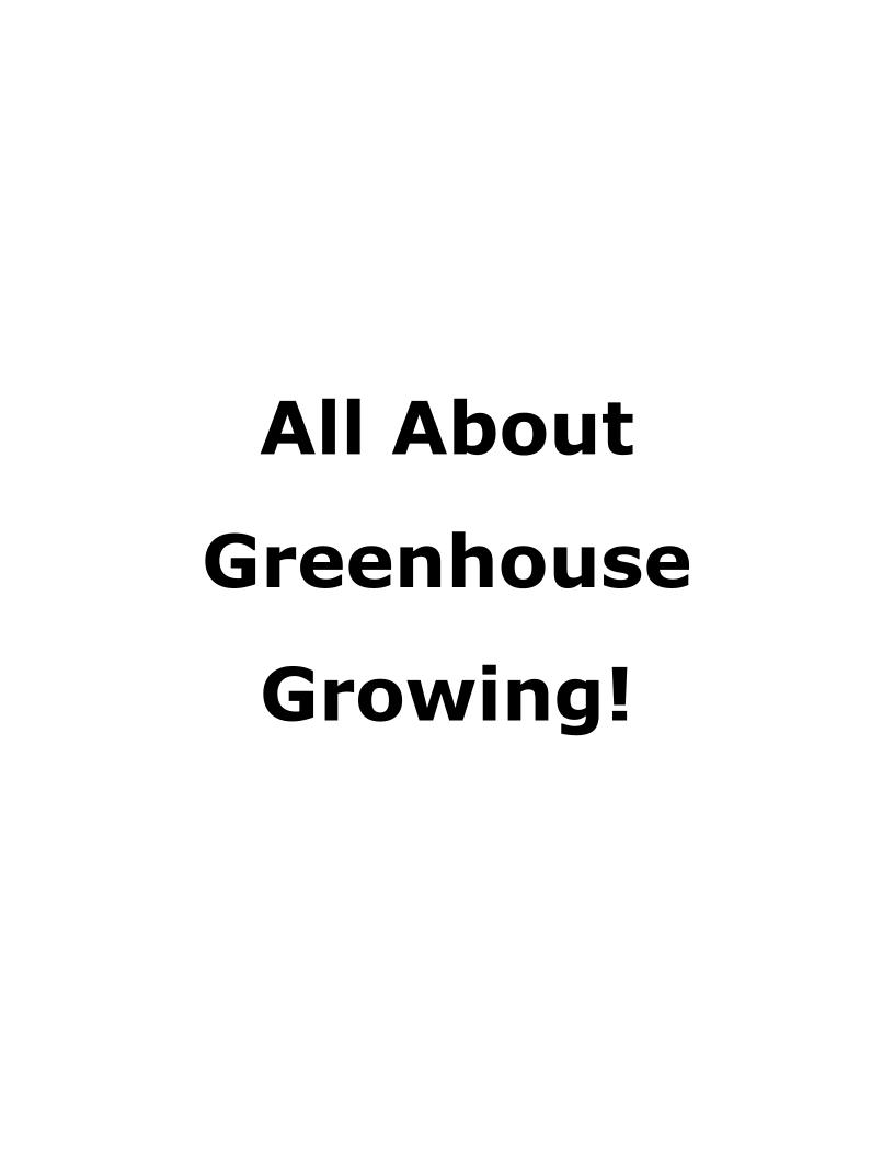 eBook Guide to Building and Maintaining Your Own Greenhouse Wonderland