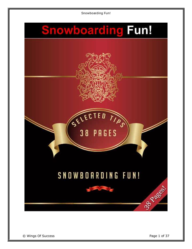 eBook: Thrilling Snowboarding Fun for Beginners and Enthusiasts