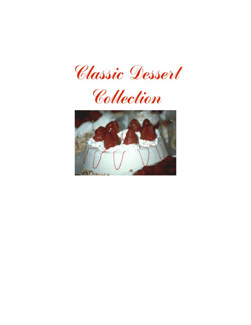 eBook: Classic Collection of Timeless Dessert Recipes and Pies