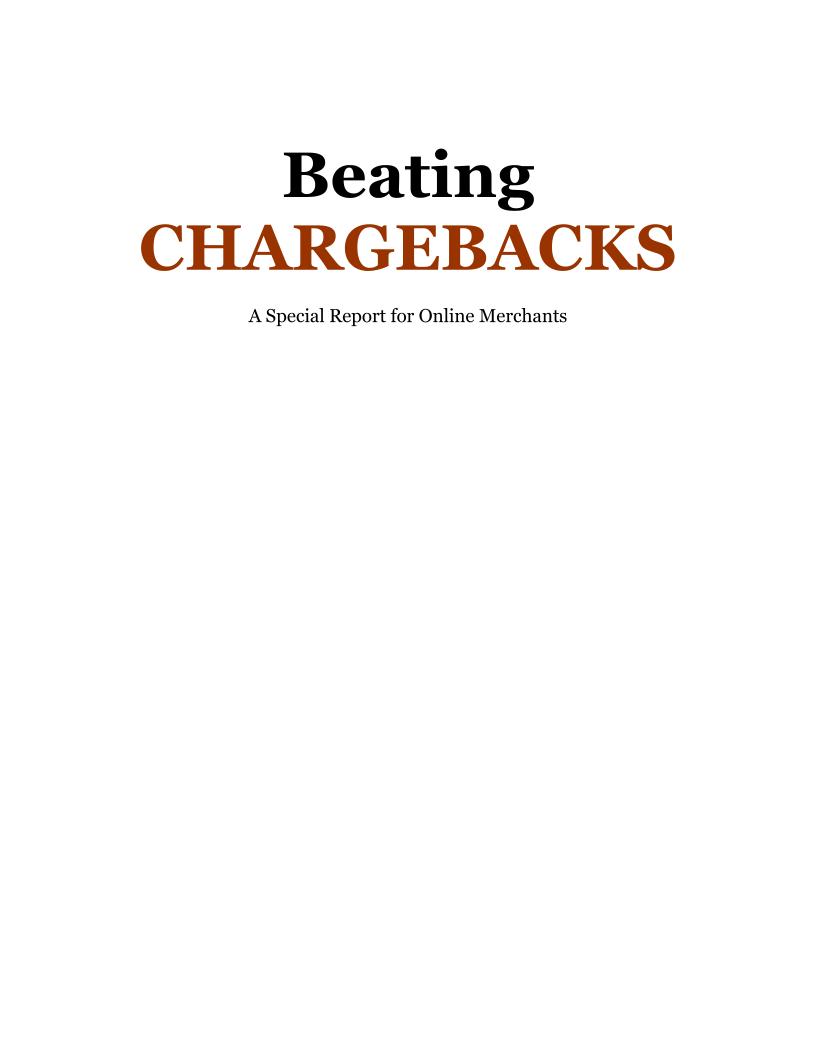 eBook: Strategies for Beating Chargebacks in Your Online Business Empire