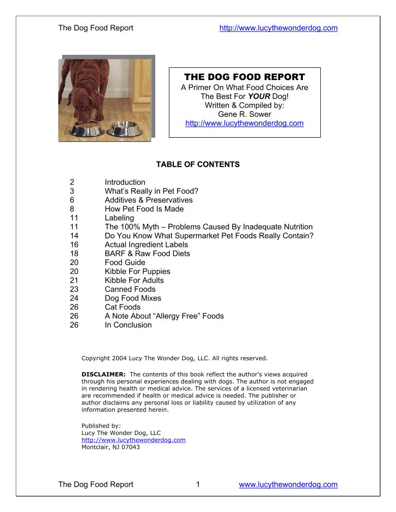 The Essential eBook on Dog Nutrition Secrets