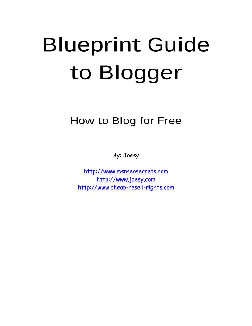 eBook: Blogger Basics Blueprint – Your Free Guide to Successful Blogging