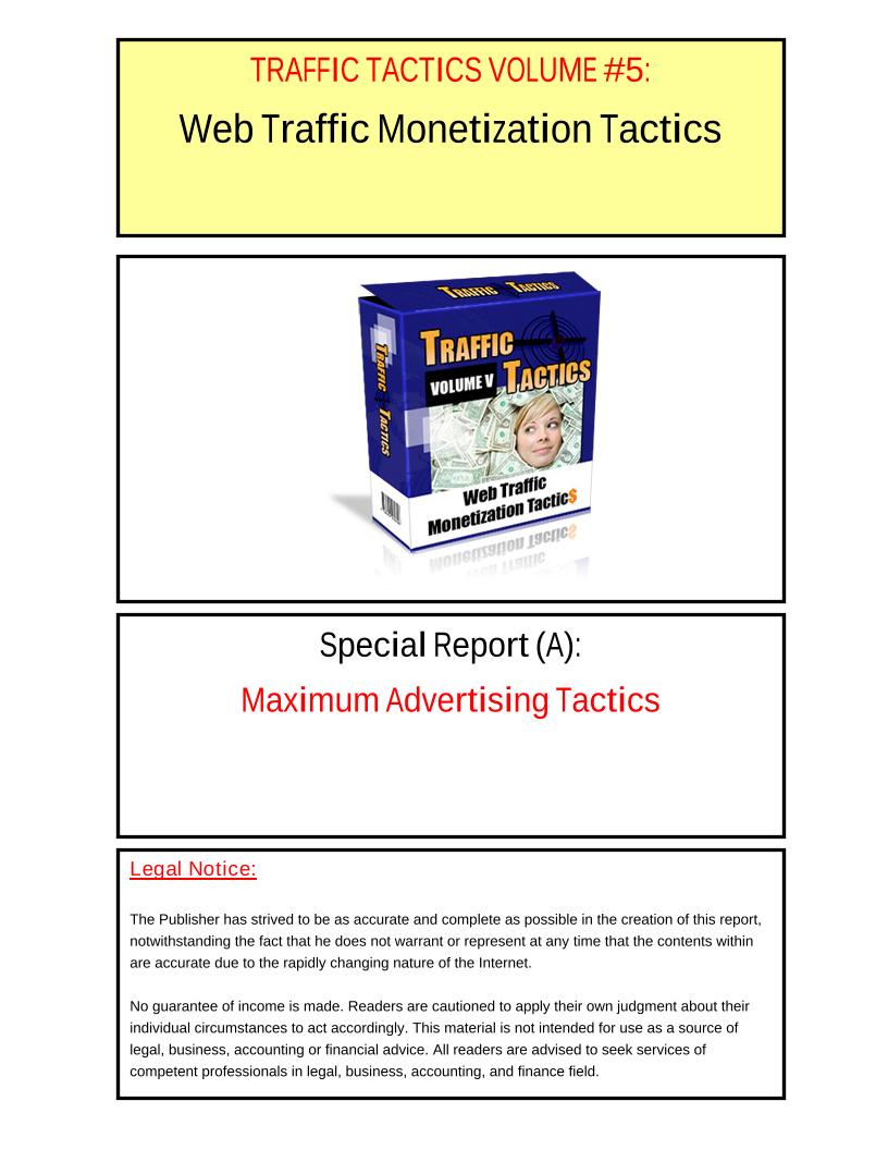Unlock the Secrets of Maximum Advertising Tactics with this Essential eBook