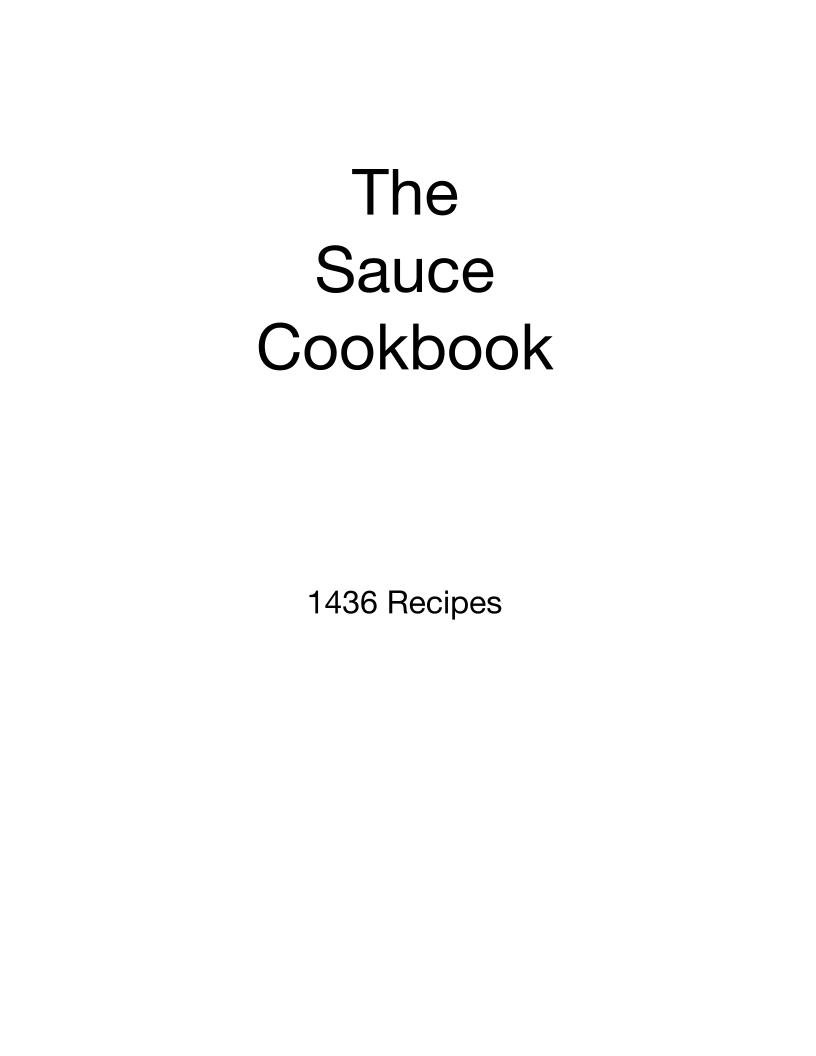The Ultimate eBook of 1436 Irresistible Sauce Recipes