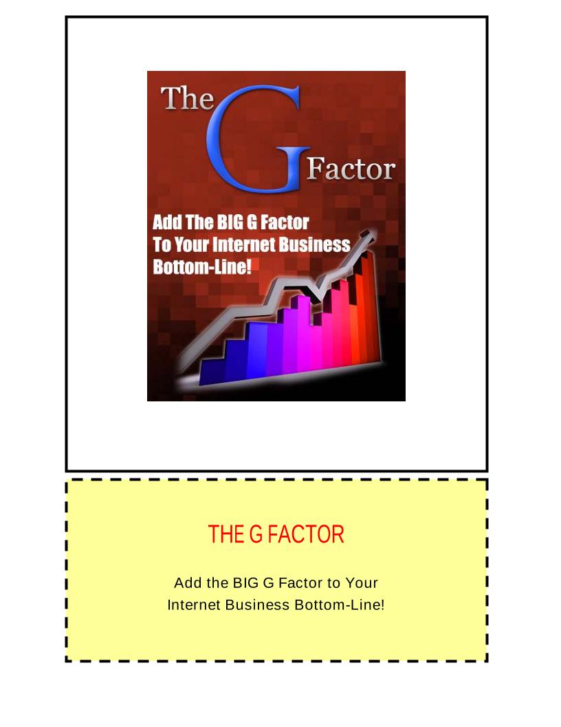 Unlock the G Factor eBook: Boost Your Internet Business with Google