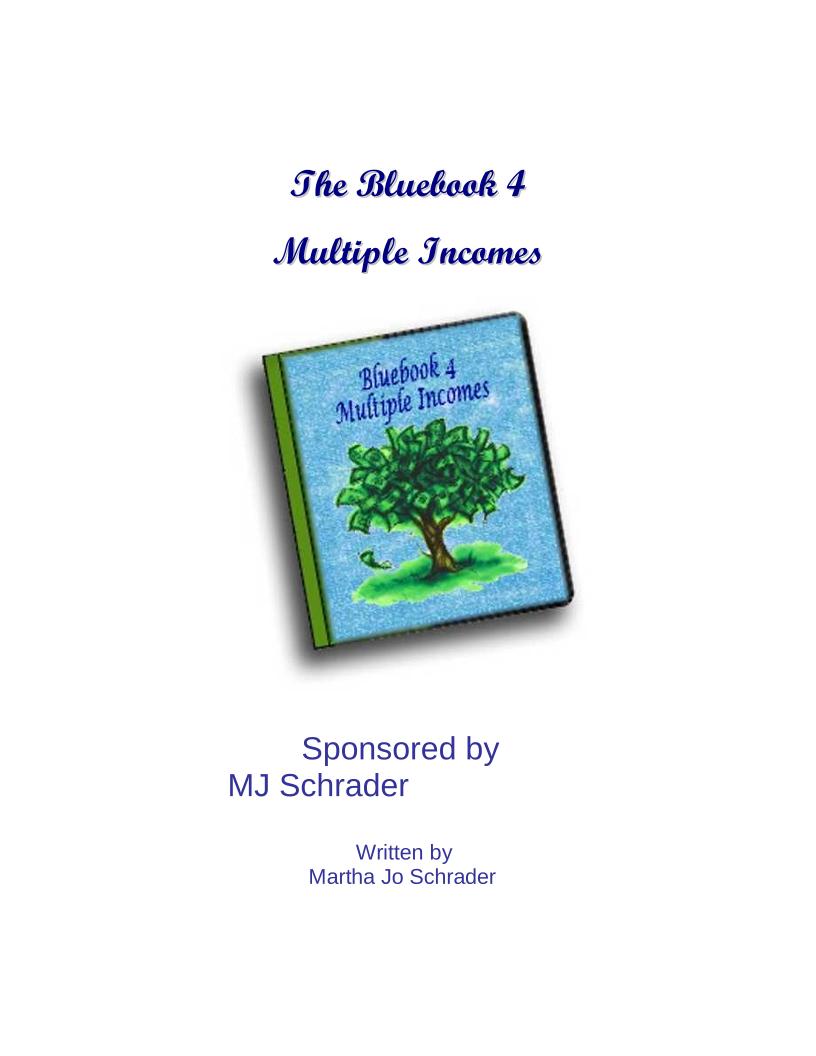 The BlueBook 4 Multiple Incomes eBook: Strategies for Financial Growth