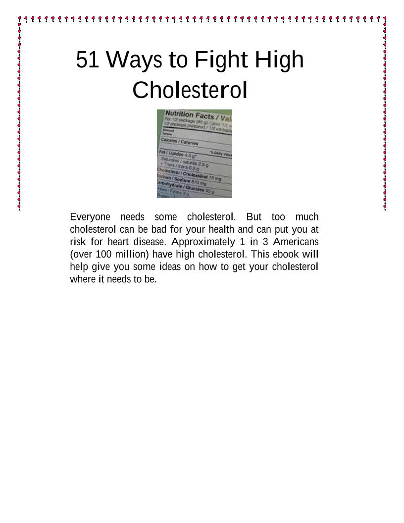 eBook: 51 Proven Ways to Combat High Cholesterol and Boost Heart Health