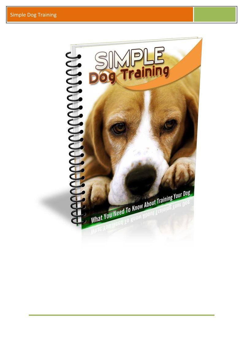 Discover the eBook: Simple Dog Training for Happy, Obedient Pups