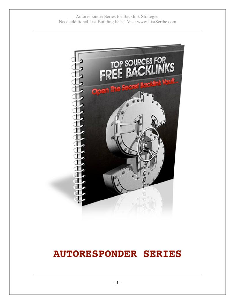 The Ultimate eBook Guide to Autoresponder Series for Backlink Domination