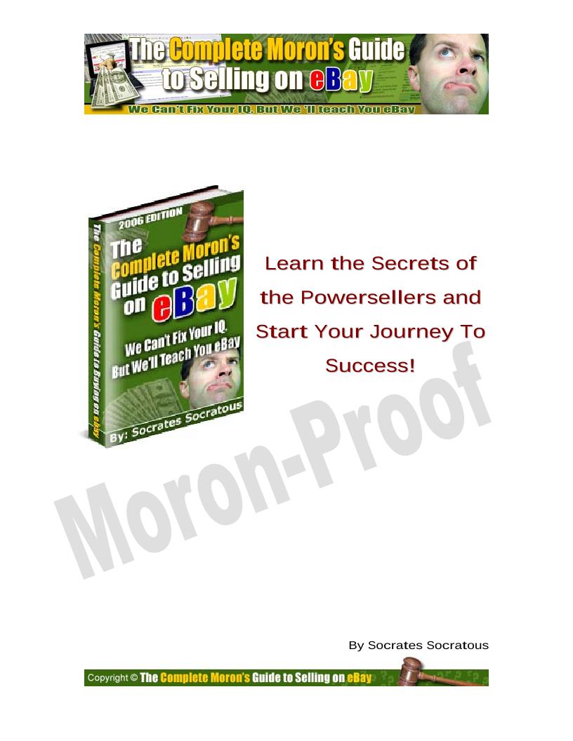 Ultimate eBook Guide to Mastering eBay Selling for Beginners