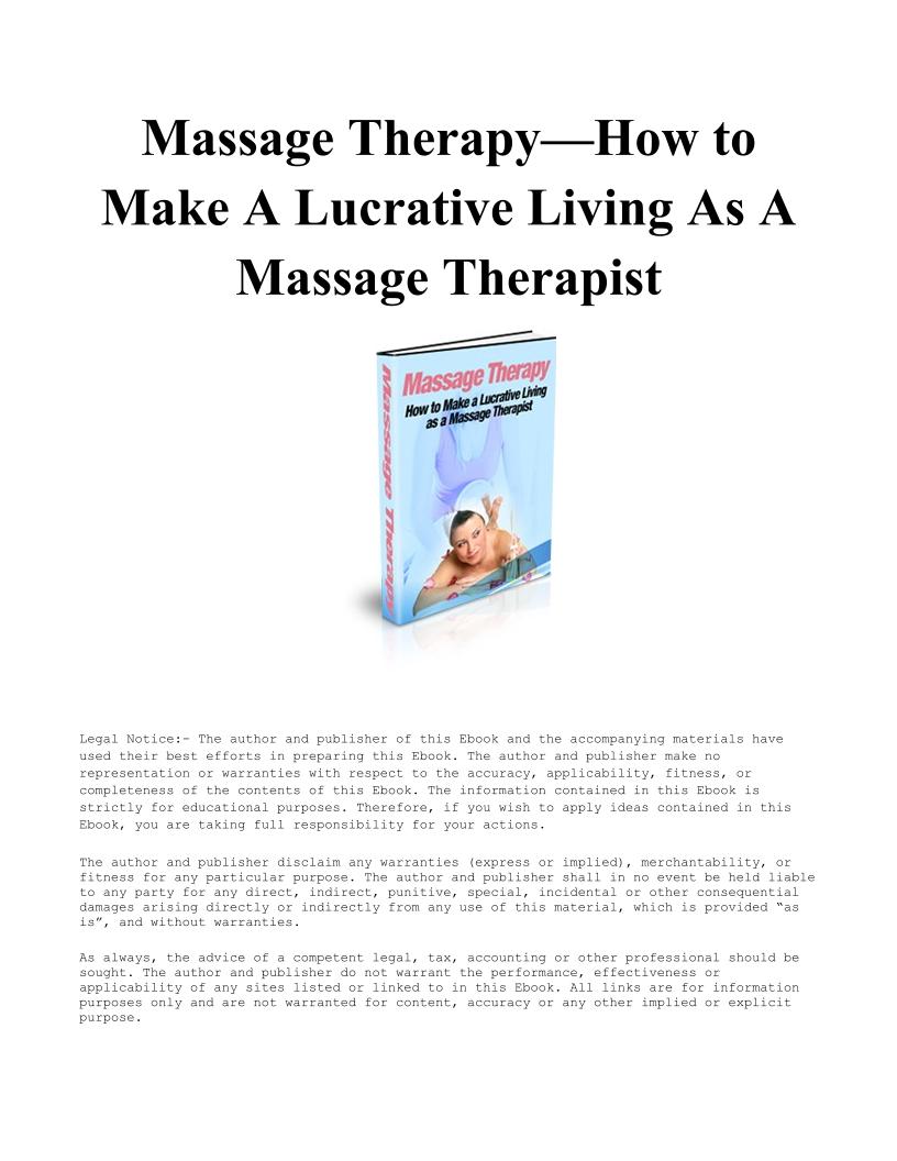 The Essential eBook Guide to Thriving in Massage Therapy