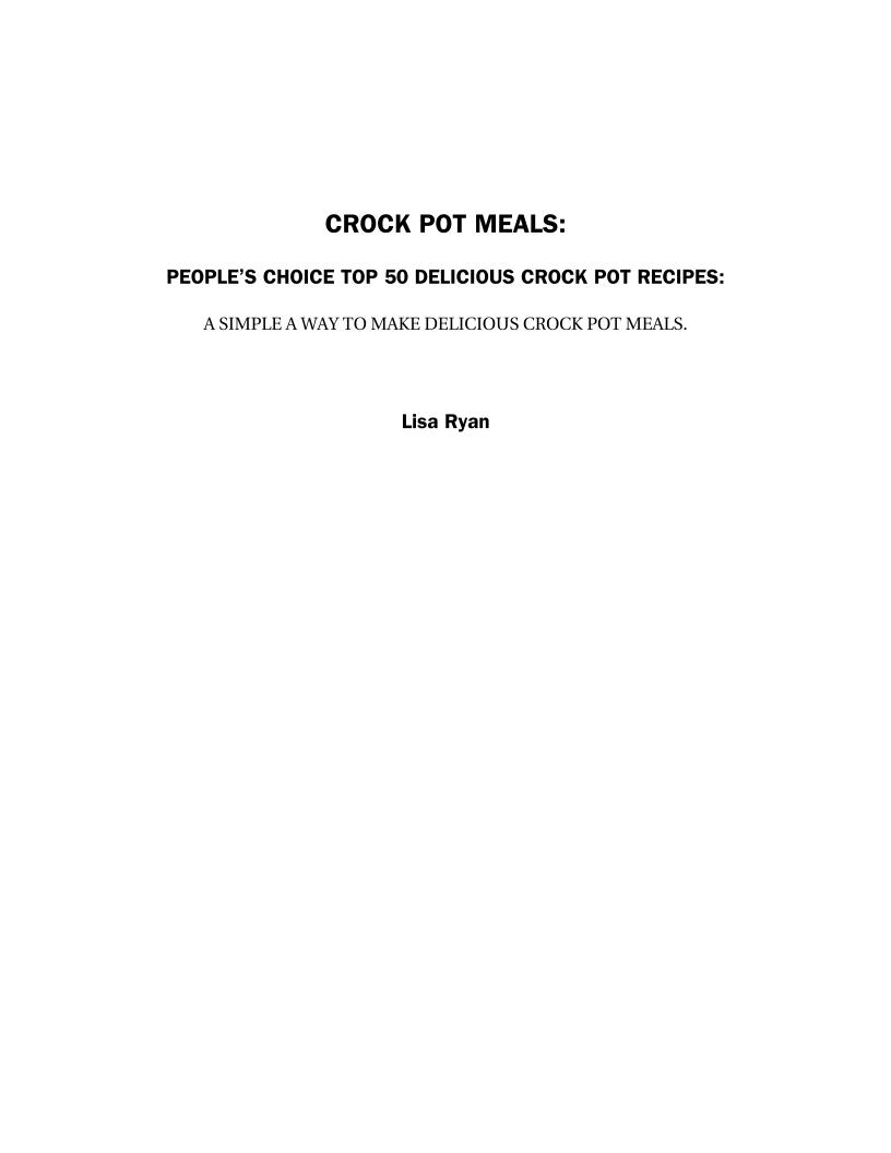 Ultimate eBook of 50 Irresistible Crock Pot Recipes