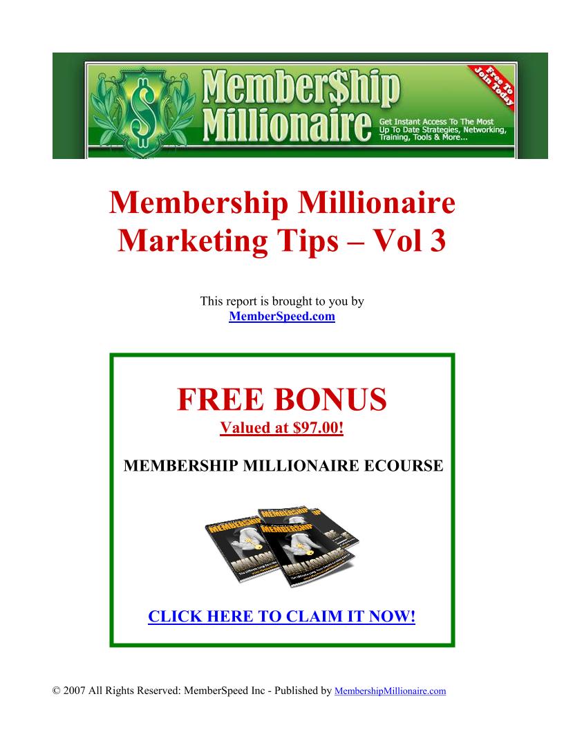 Unlock the Secrets of Profitable Membership Sites eBook