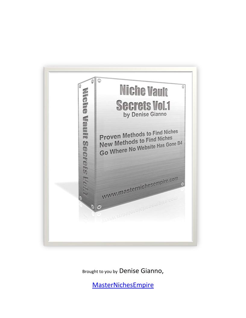 Unlock Profitable Niches with Niche Vault Secrets eBook
