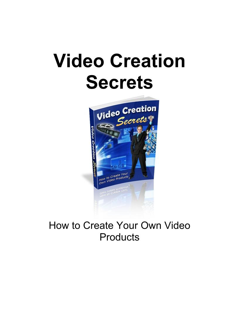 eBook: Unlock Video Creation Secrets for Your Own Products