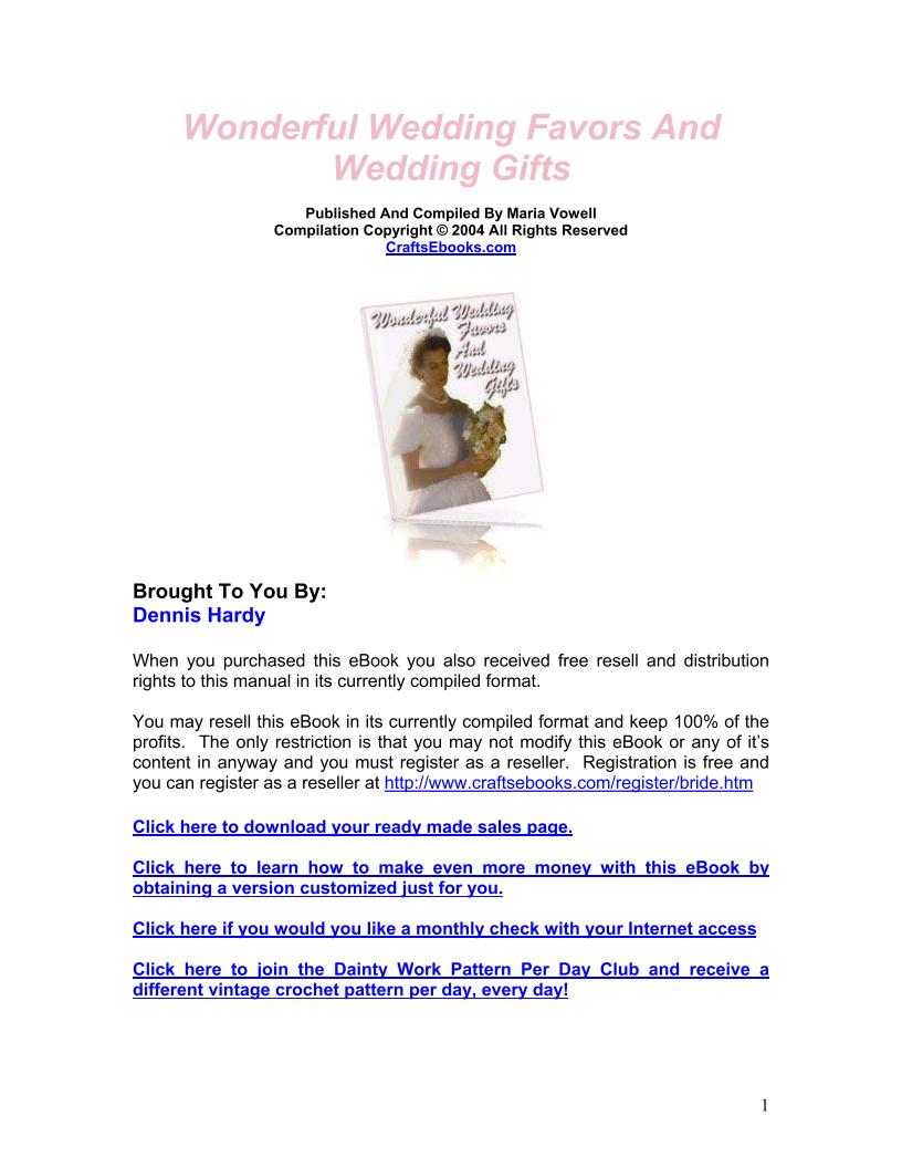 The Ultimate eBook for Handmade Wedding Crafts and Patterns