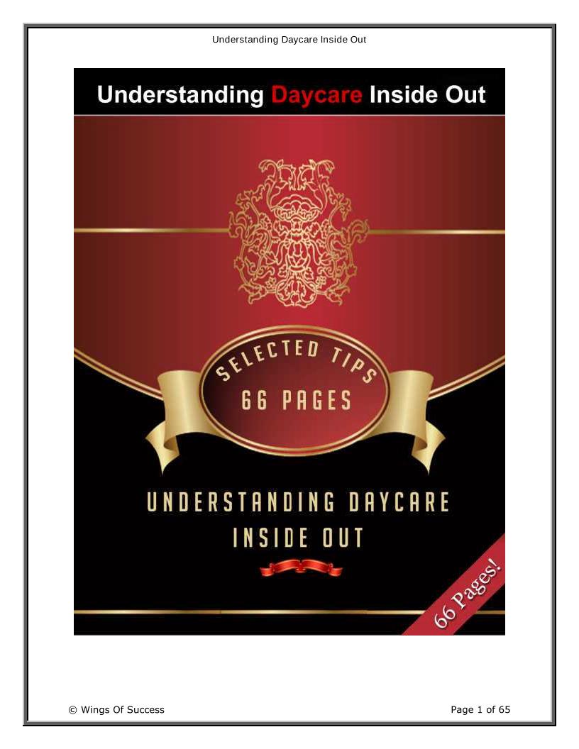 eBook on Understanding Daycare: Insider Tips for Happy Parenting