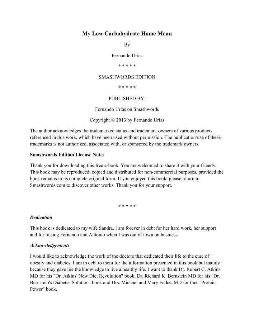 eBook: Mastering Low-Carb Menus for Healthier Living