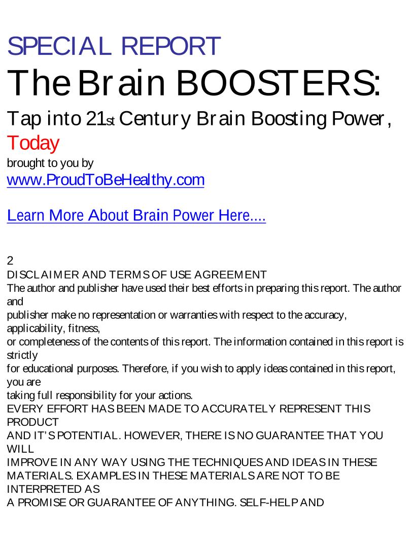 eBook: Unleash 21st Century Brain Boosting Secrets Today