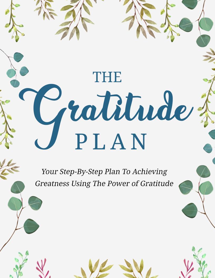 Discover the Transformative Gratitude Plan eBook for a Happier Life