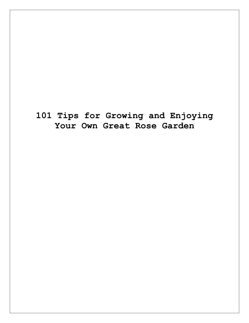 eBook: 101 Essential Tips for Cultivating a Stunning Rose Garden