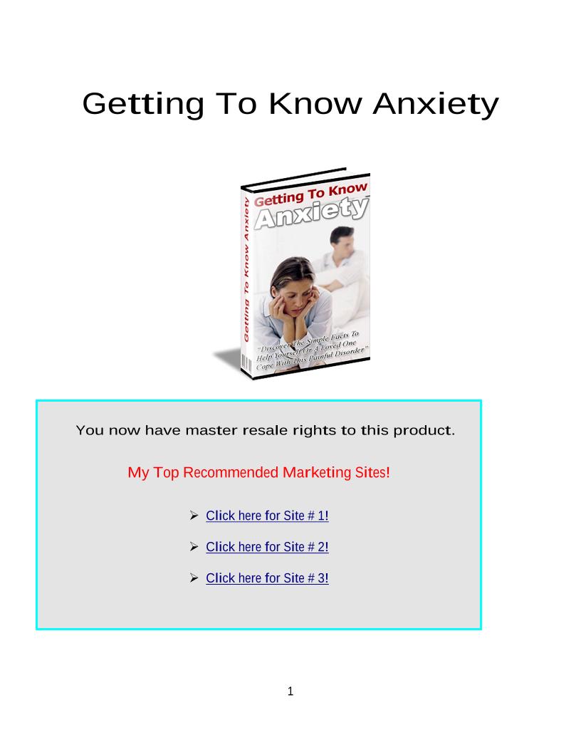 eBook: Conquering Anxiety - A Guide to Managing Fear and Support