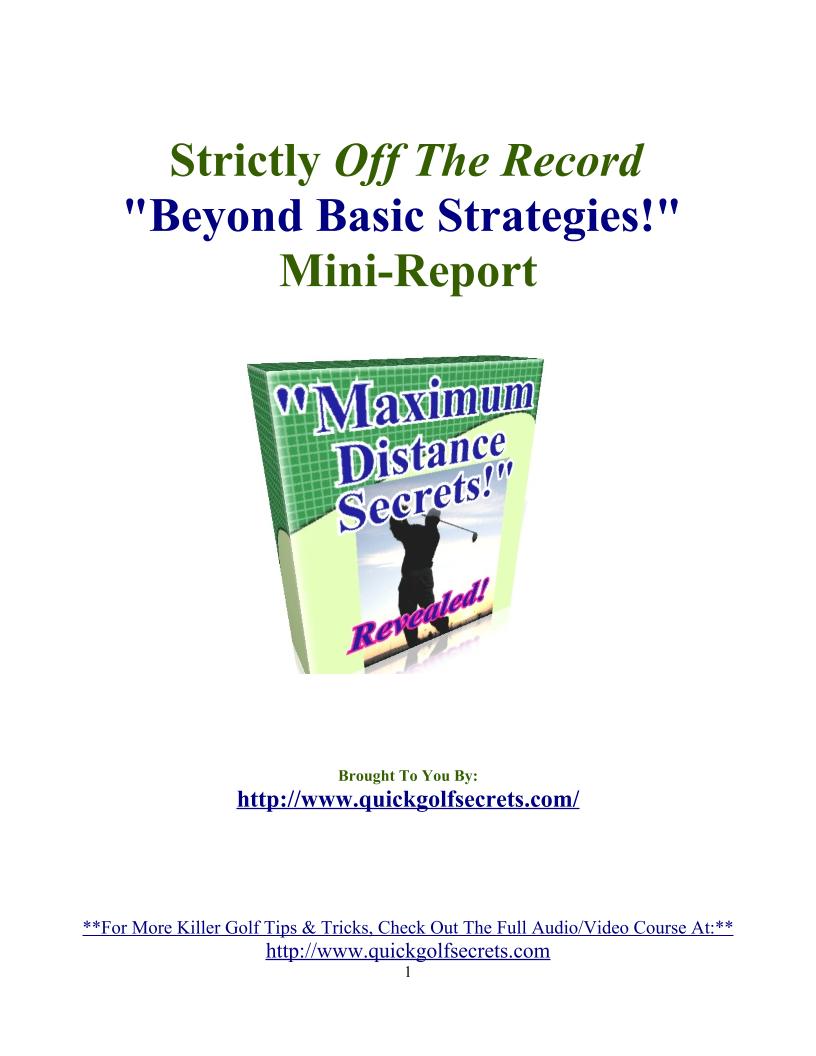 Unlock Your Golf Potential with Essential eBook Strategies Beyond Basics