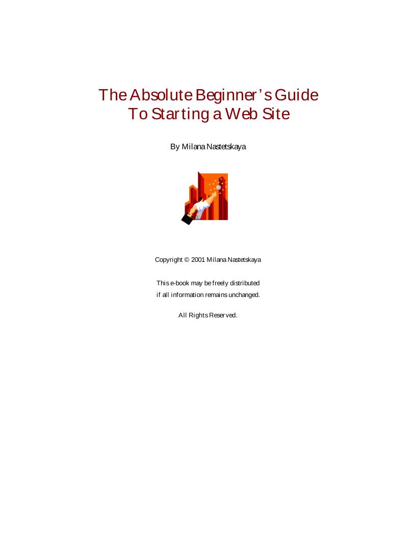 eBook: The Absolute Beginner's Guide to Building Your First Website