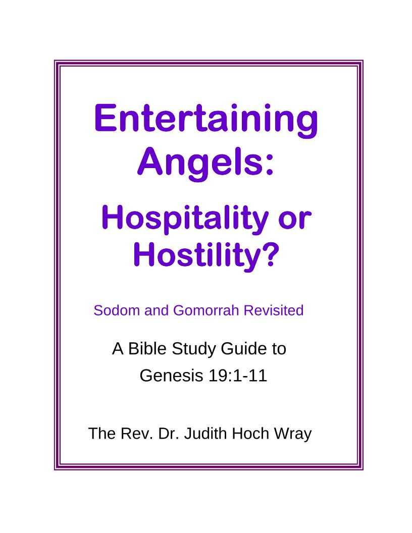 eBook: Entertaining Angels - A Guide to Hospitality and Hostility in Genesis 19