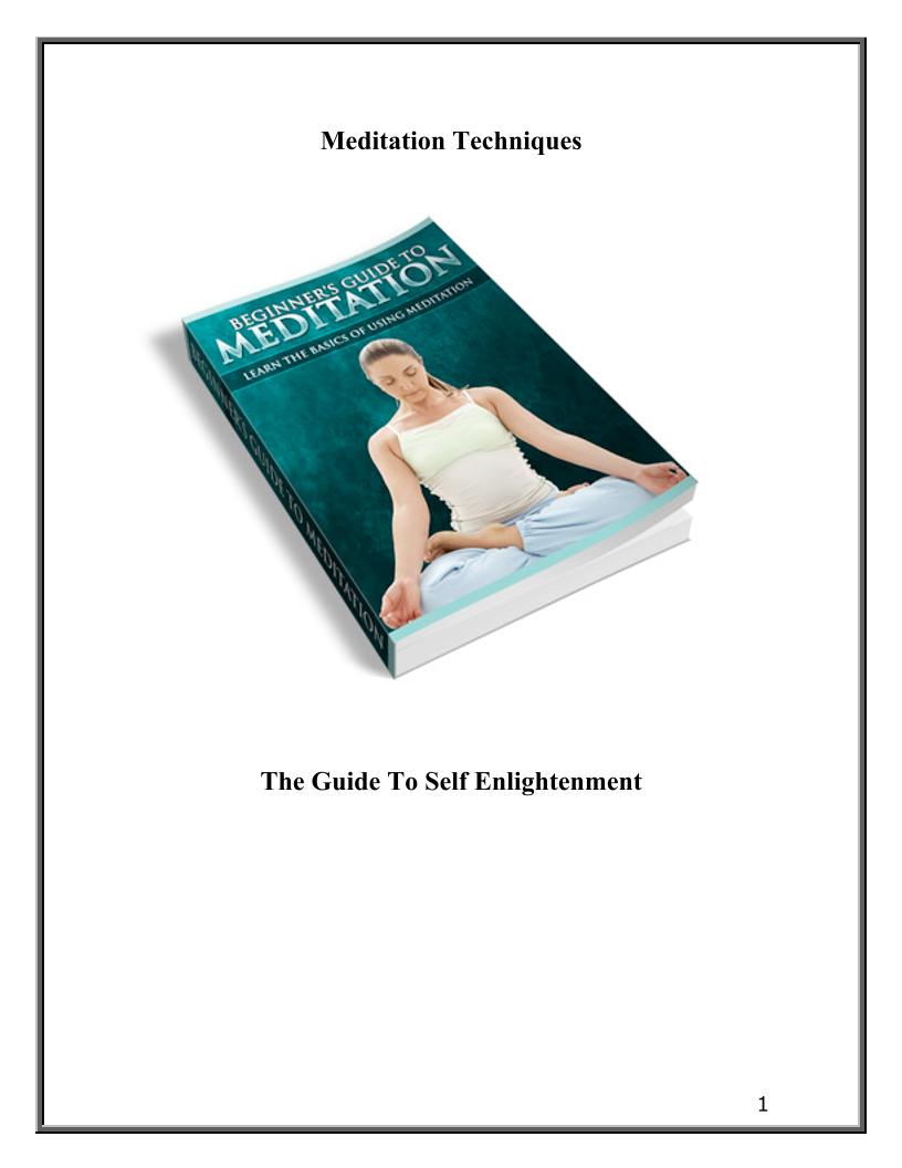 Unlock Inner Peace: The Ultimate eBook on Meditation Techniques